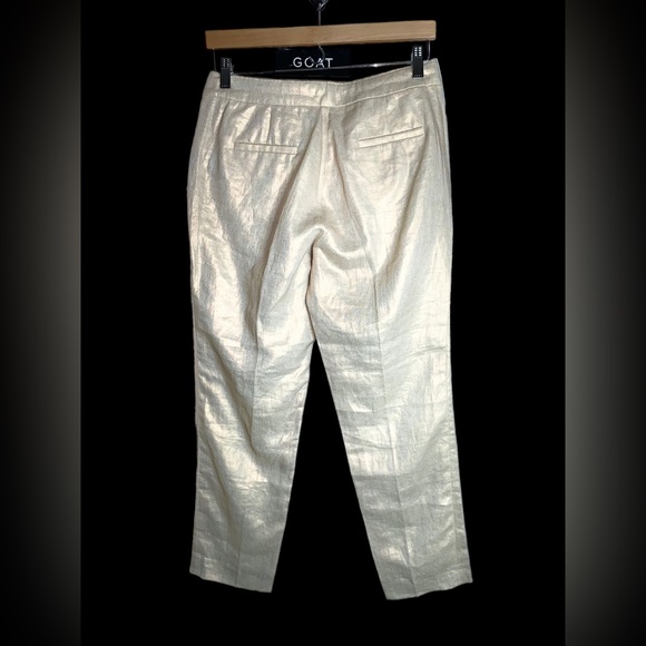 Vintage J . Crew woman metallic career pants size 2 new with tags - Picture 5 of 11